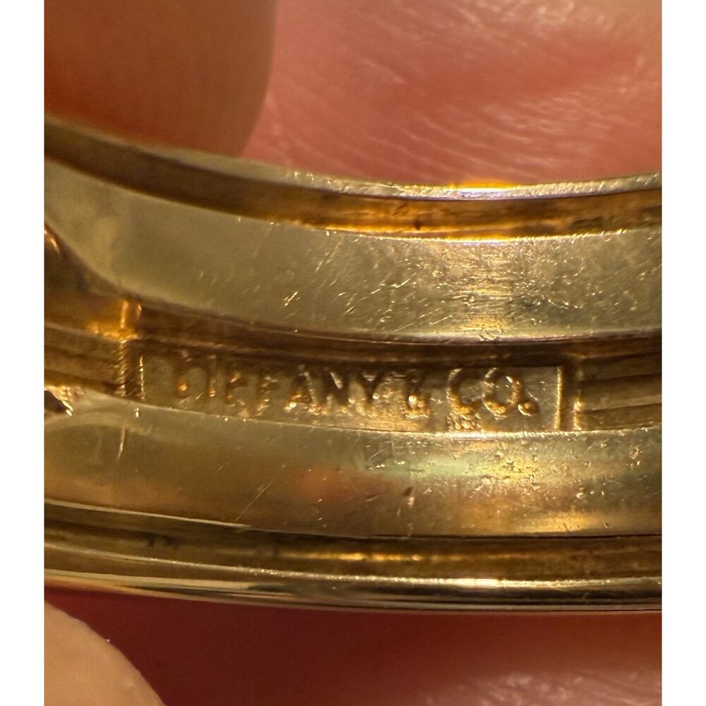 Tiffany & Co. 18k Gold 8mm Sparkle Green Gemstone Peridot Band Wide Ring 12.3g - Picture 14 of 16